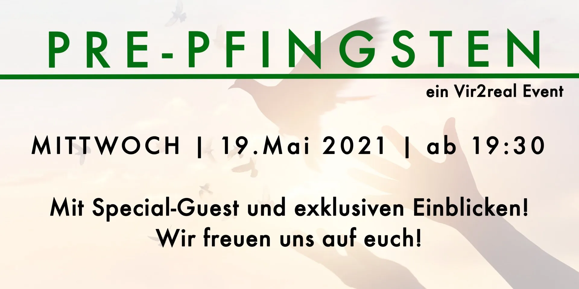 Ankündigung Pre-Pfingsten Event